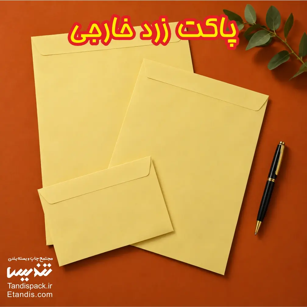پاکت اسنادی آماده 22 پاکت زرد خارجی